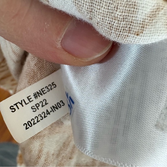 Madewell Lightspun Drawstring Cover-Up Romper in Palm Leaves Size M - Picture 9 of 9